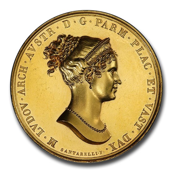 1818 Italian States Parma Gold Medal Marie Louise SP-63 PCGS 1818 Italian States Parma Gold Medal Marie Louise SP-63 PCGS